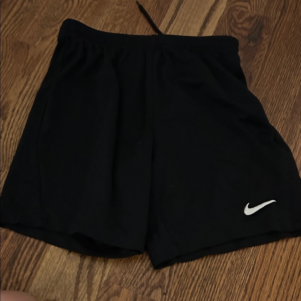 Nike Black Shorts with White Swoosh